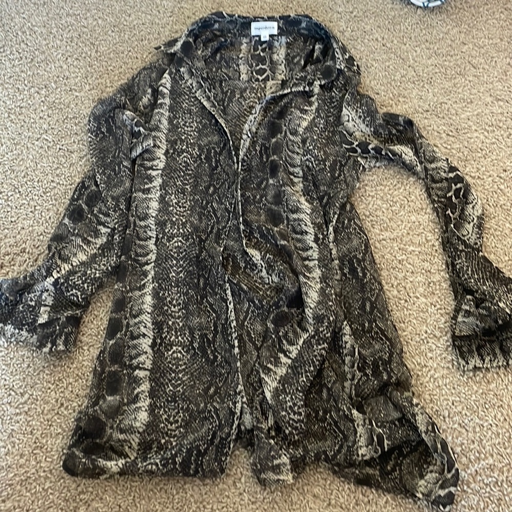 Superdown Snakeprint Button Down - image 1